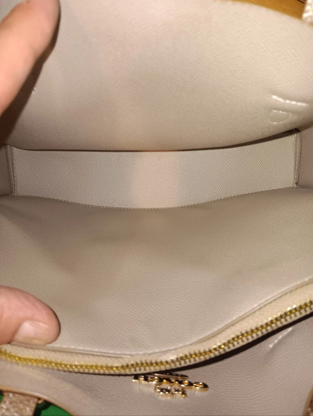 Coach Metallic Small Leather Tote Bag With Star Charm And Long Strap